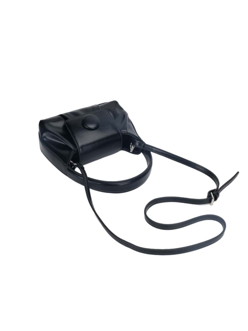 Mini Top Handle Flap Ruched Bag