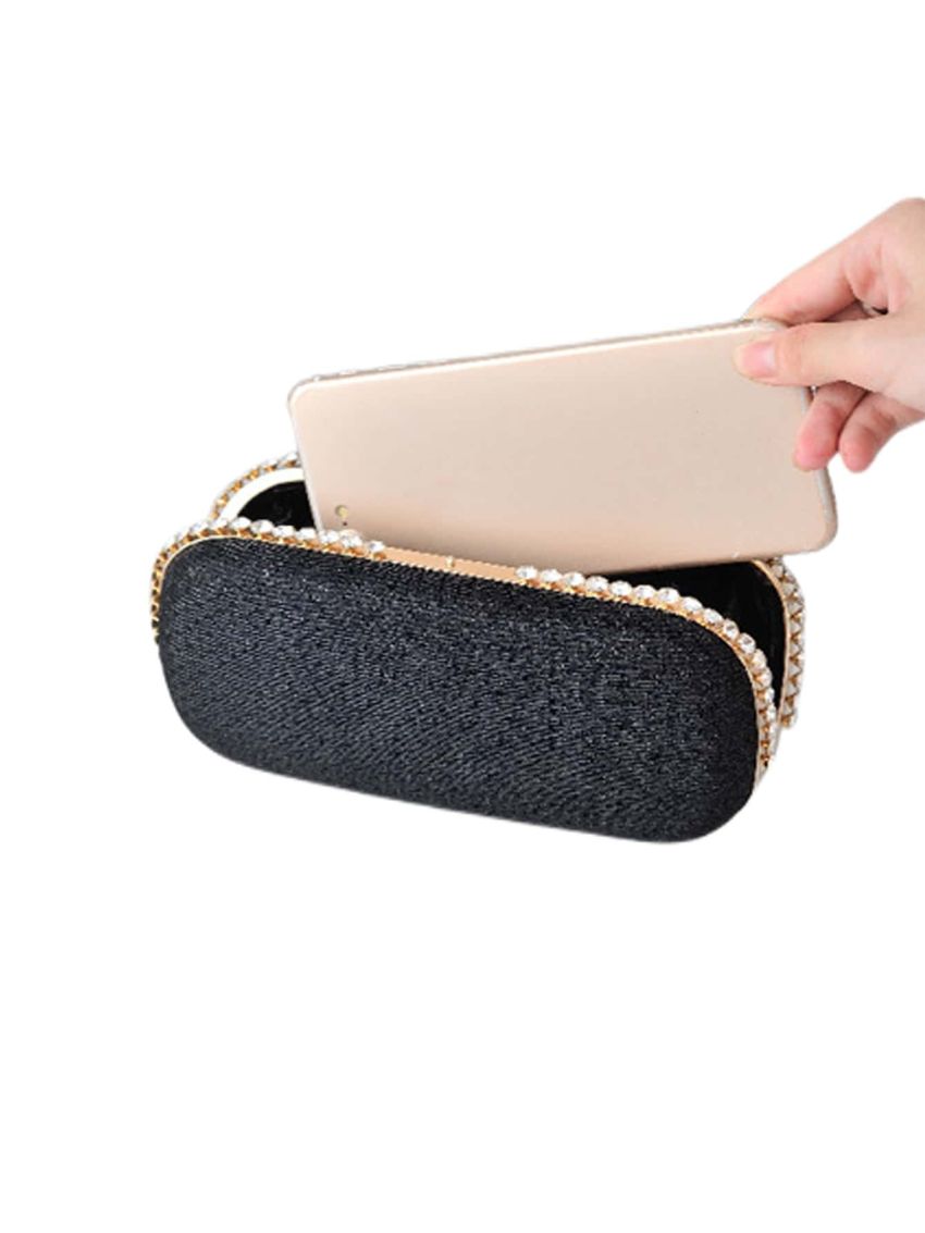 Mini Glitter Rhinestone Decor Box Bag