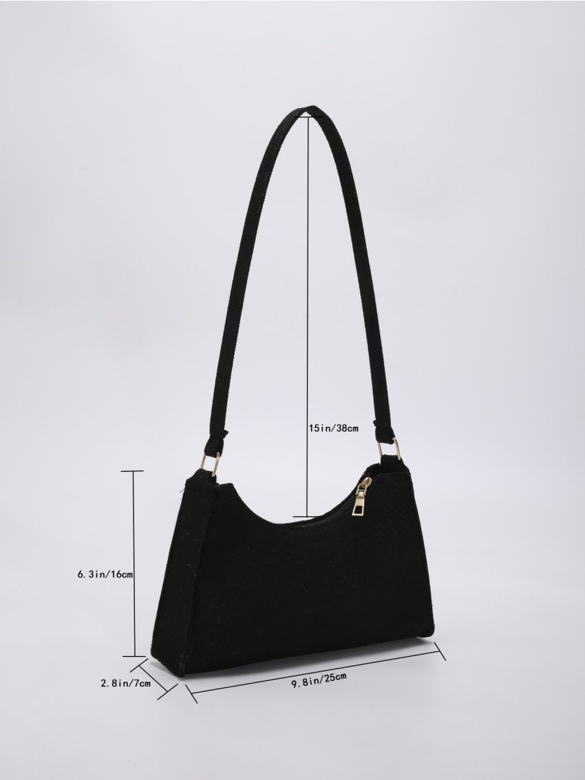 Crocodile Embossed Baguette Bag for Women