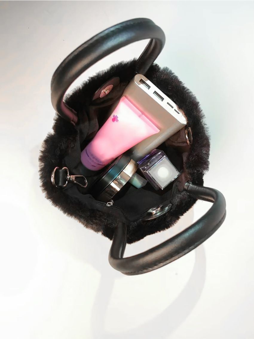 Mini Fluffy Bucket Bag