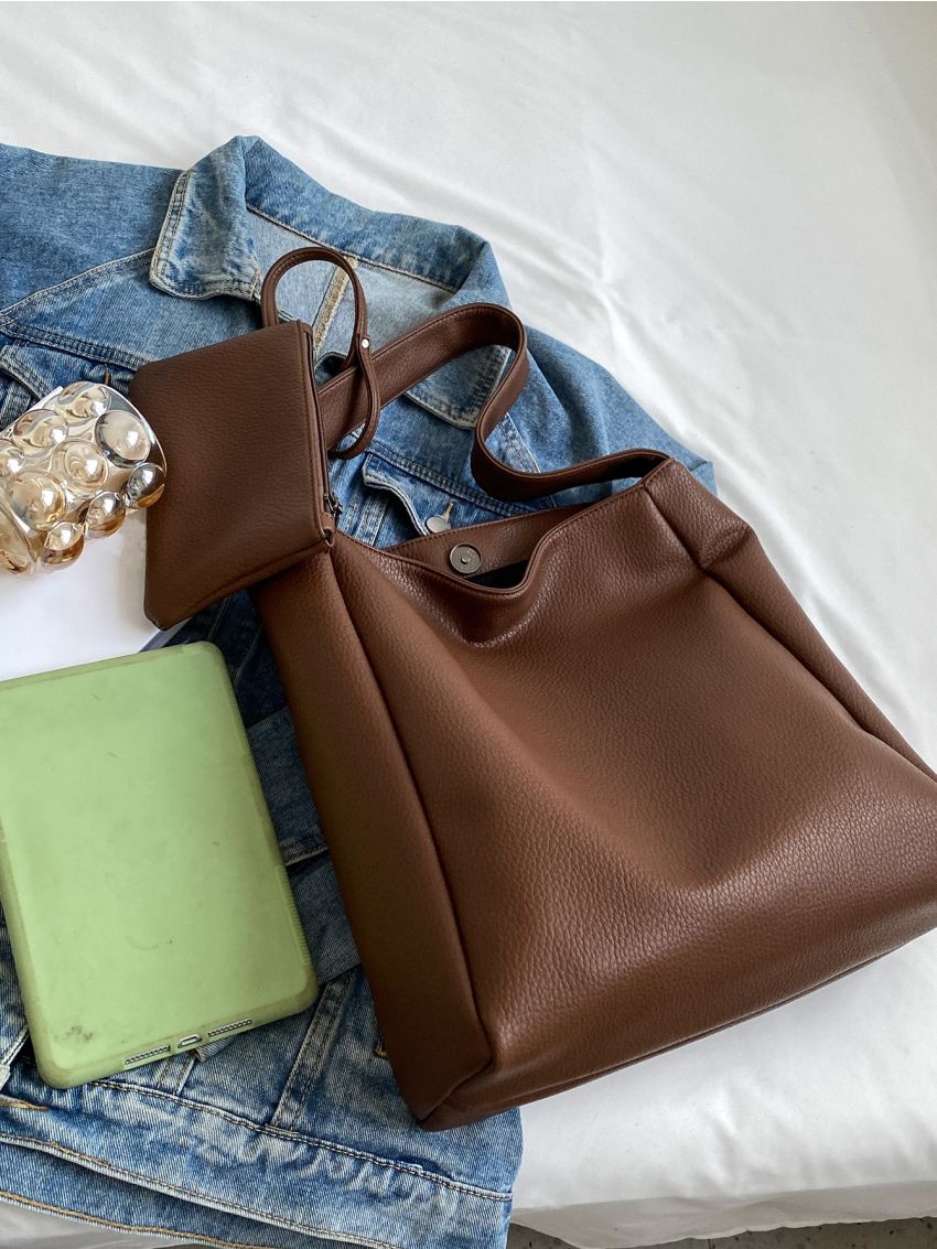 Minimalist Hobo Bag With Square Bag