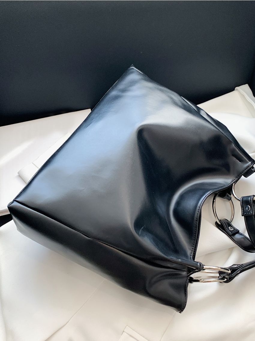 Circle Decor Shoulder Tote Bag