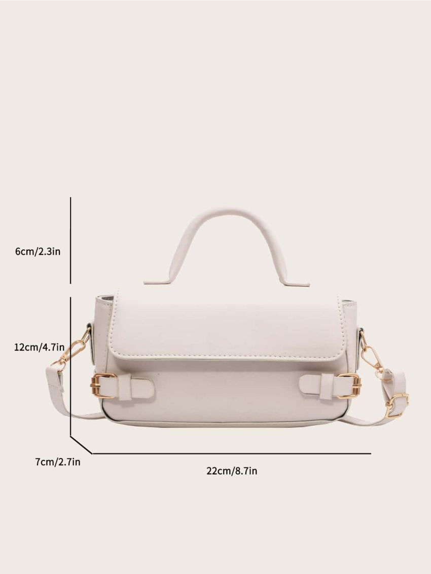 Buckle Decor Flap Square Bag