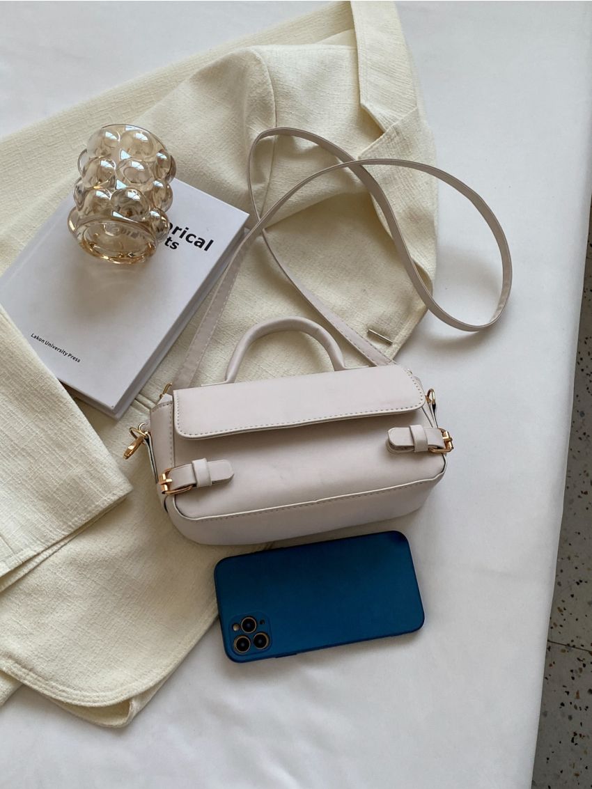 Buckle Decor Flap Square Bag