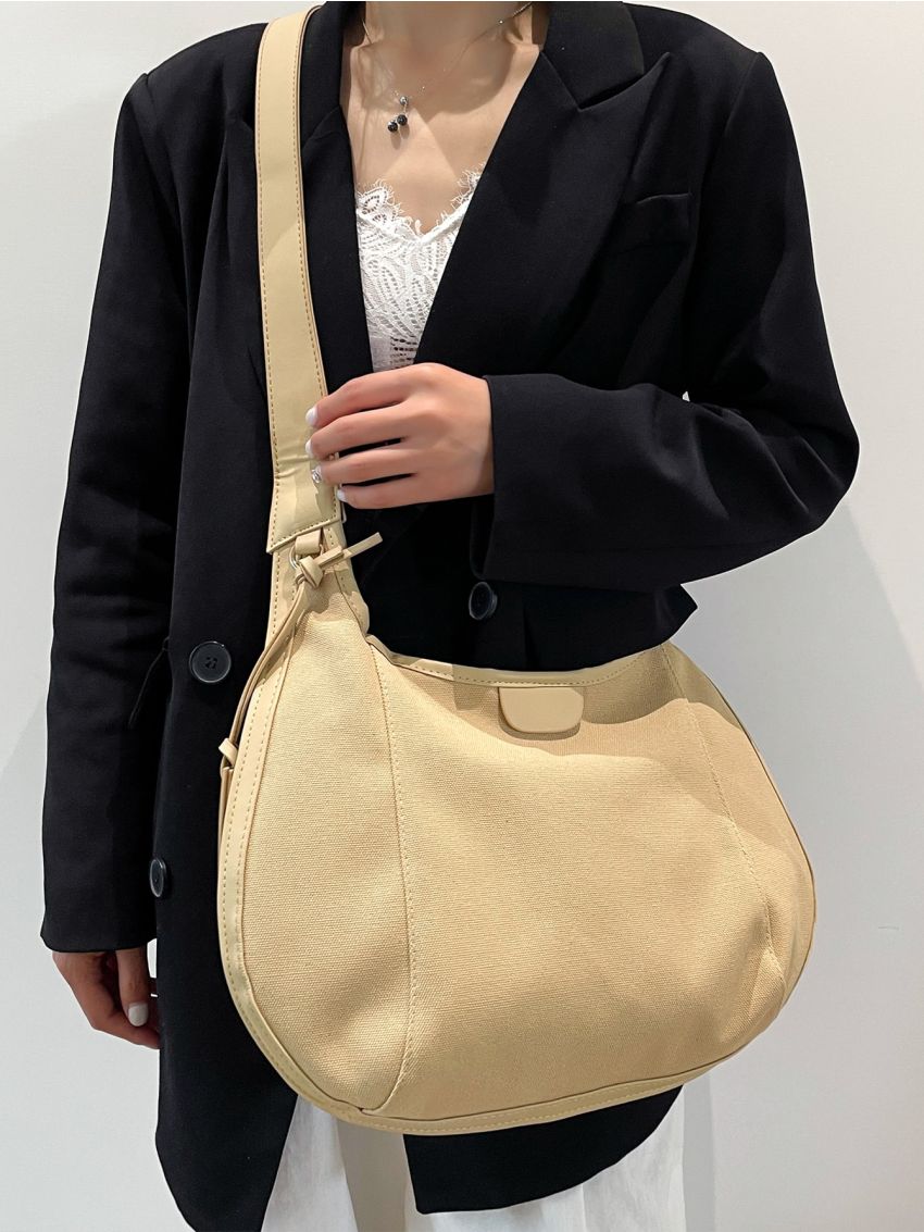 Minimalist Canvas Hobo Bag