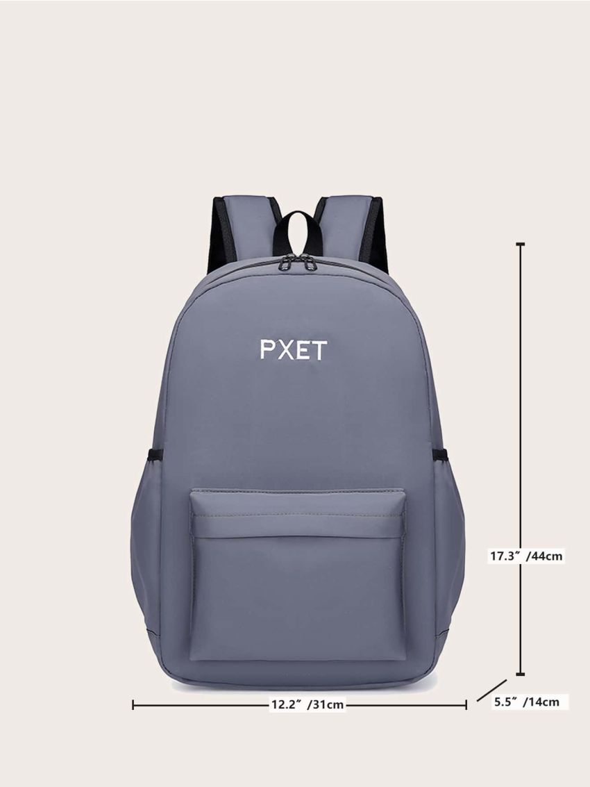 Letter Embroidery Functional Backpack