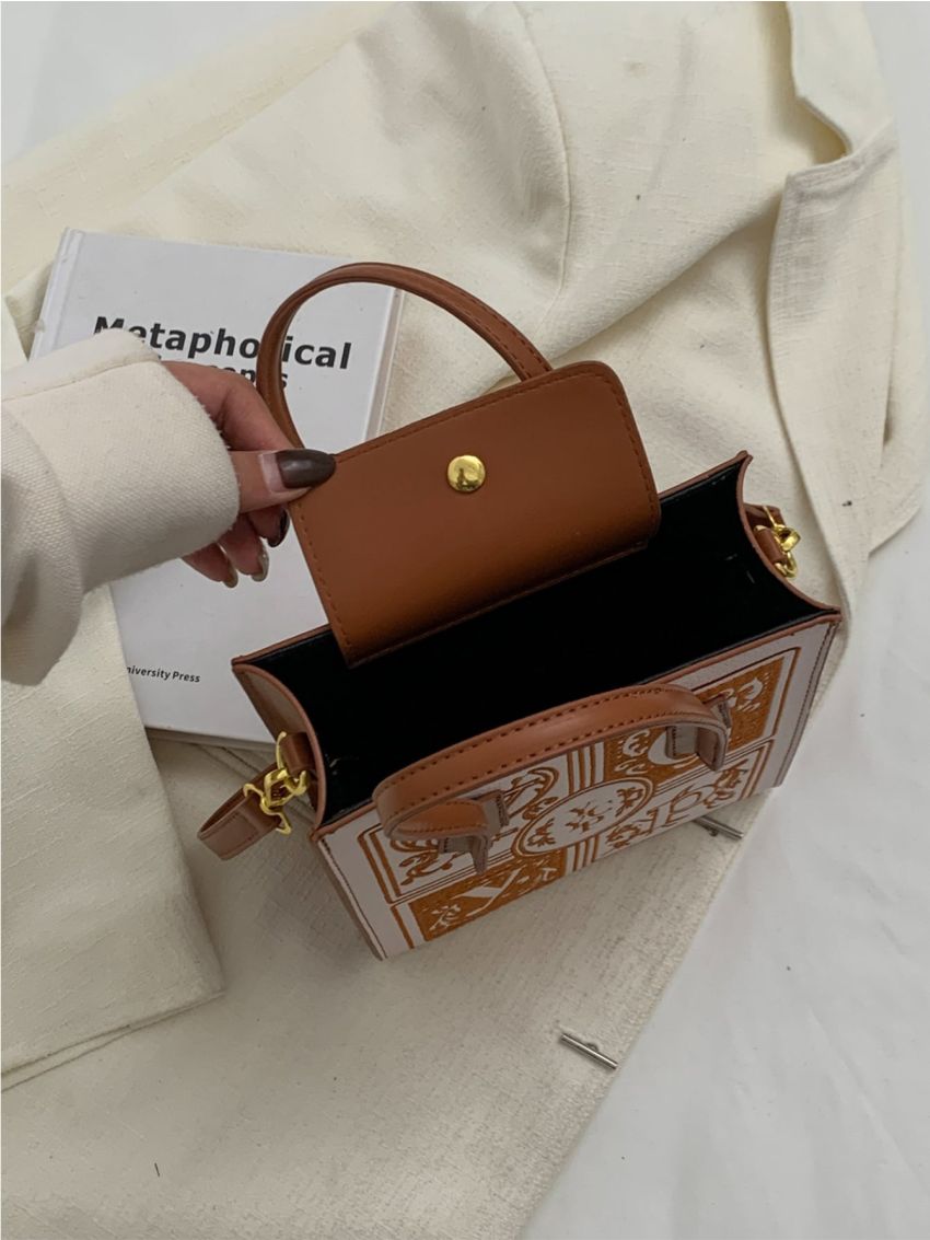 Mini Letter Embroidered Square Bag