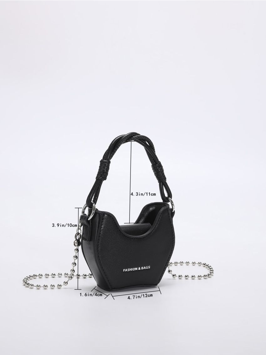 Mini Letter Detail Chain Novelty Bag