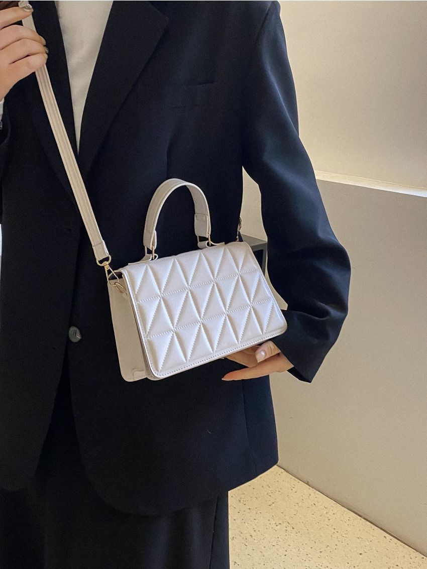 Quilted Flap Square Bag