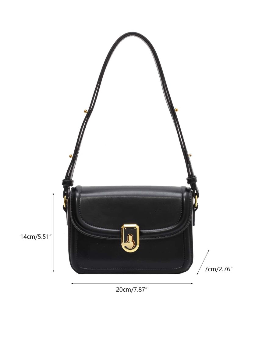 Mini Metal Lock Flap Square Bag