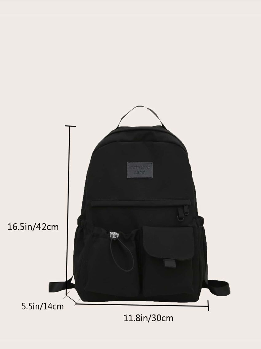 Men Letter Patch Decor Casual Daypack
