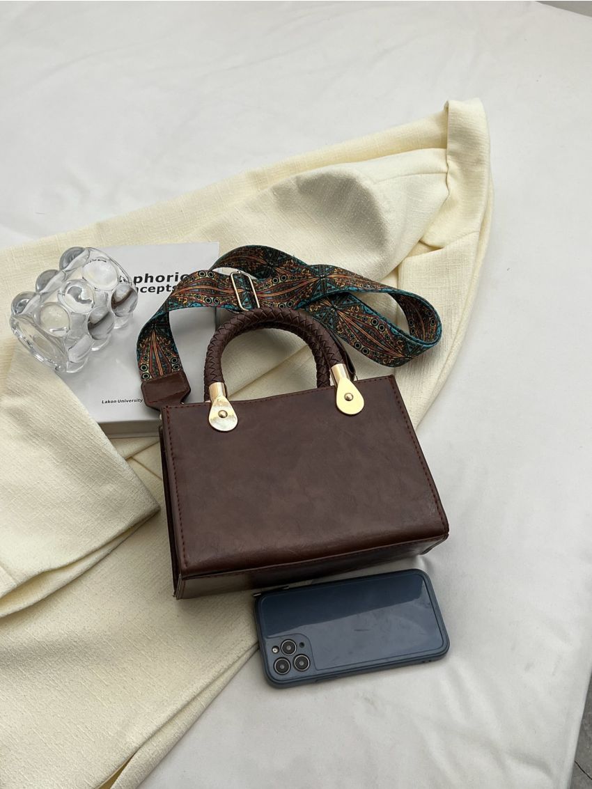 Mini Braided Handle Square Bag