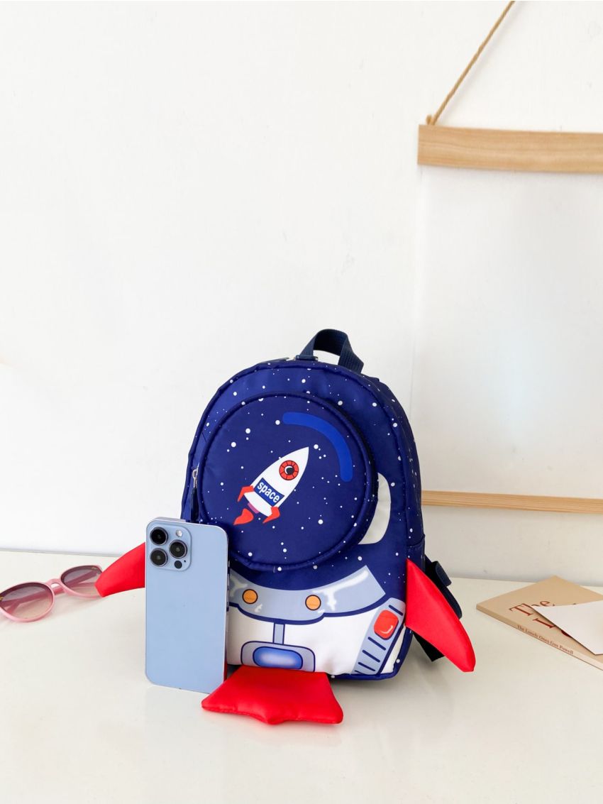 Mini Cartoon Rocket Design Backpack