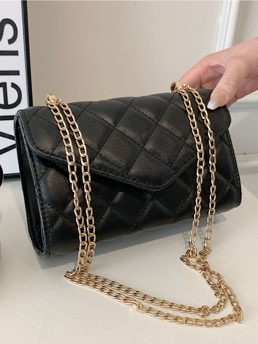 Mini Quilted Flap Chain Square Bag