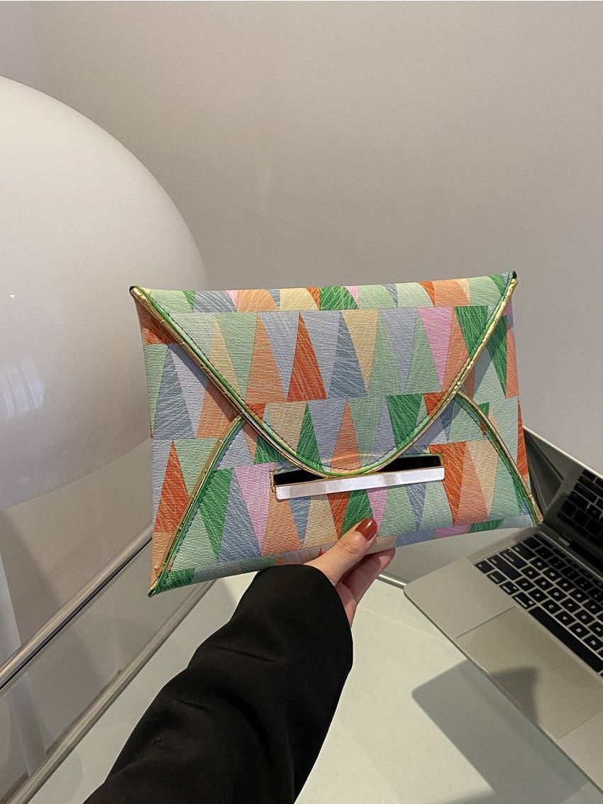 Geometric Pattern Square Bag