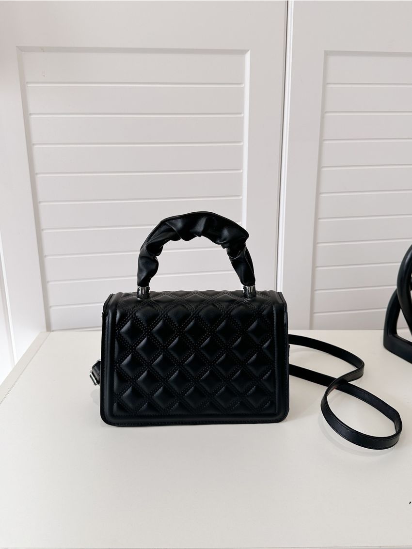Quilted Flap Square Bag