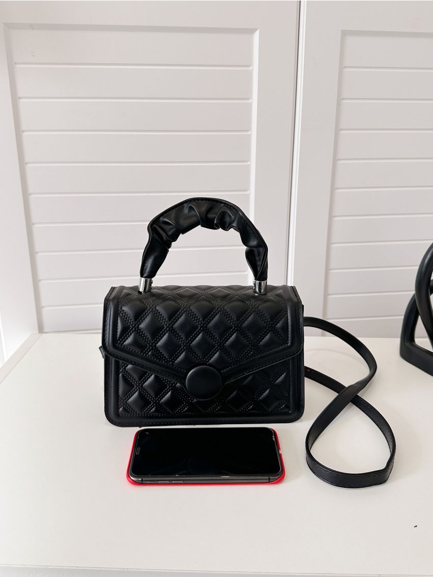 Quilted Flap Square Bag