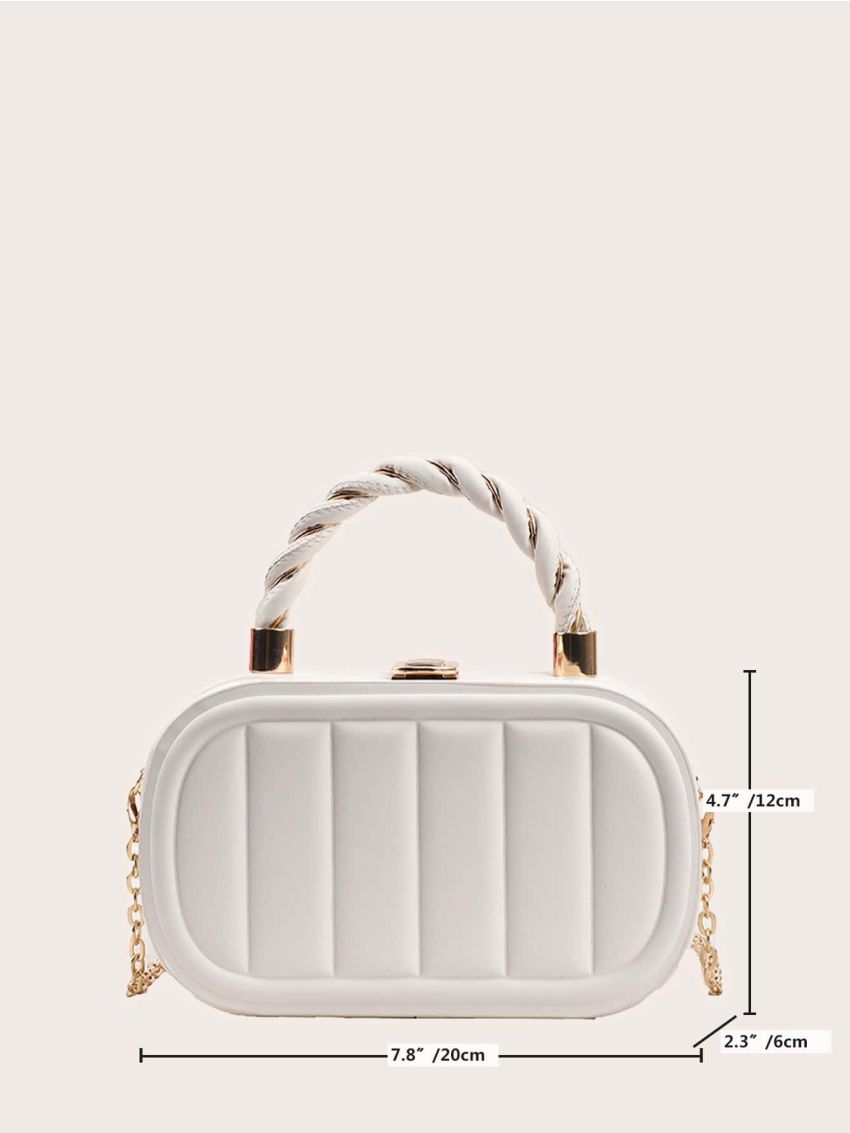 Mini Twist Top Handle Chain Box Bag