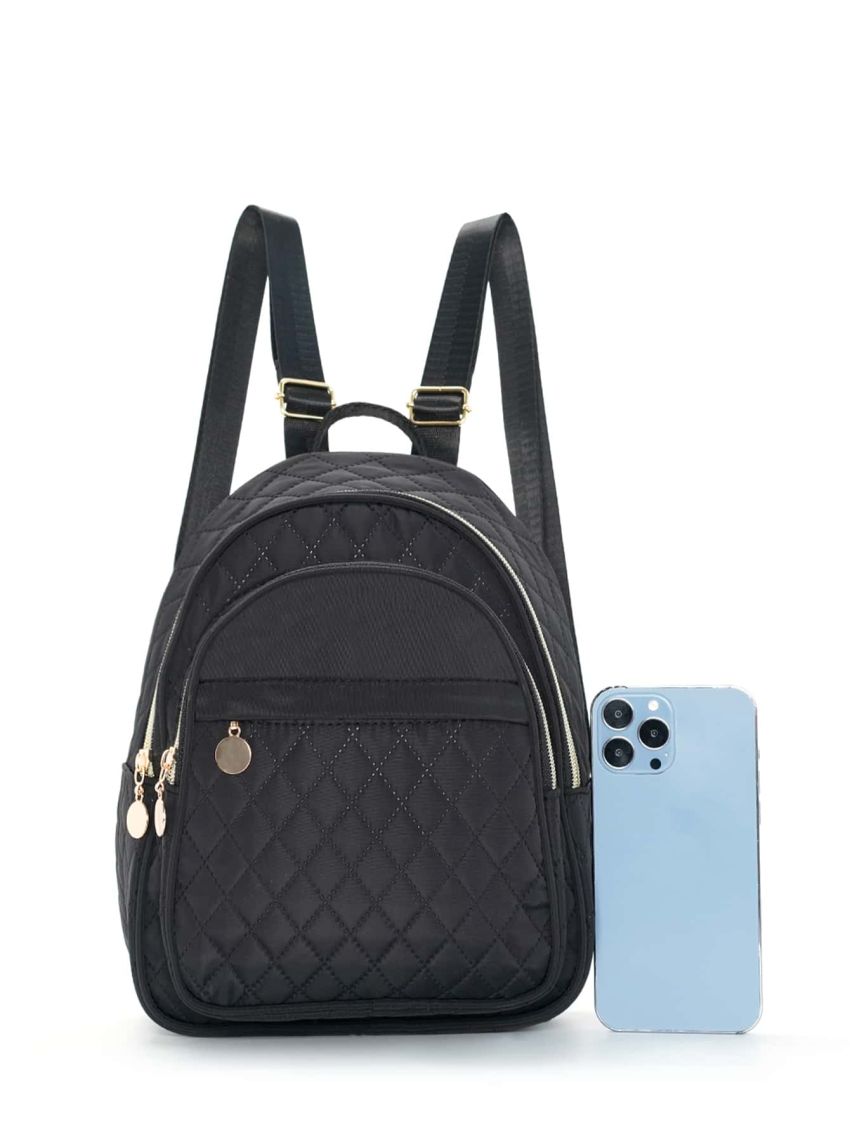 Quilted Zip Front Classic Backpack