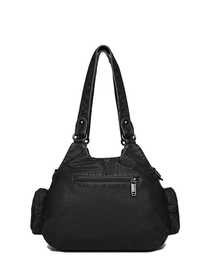 Studded Decor Multi-compartment Hobo Bag