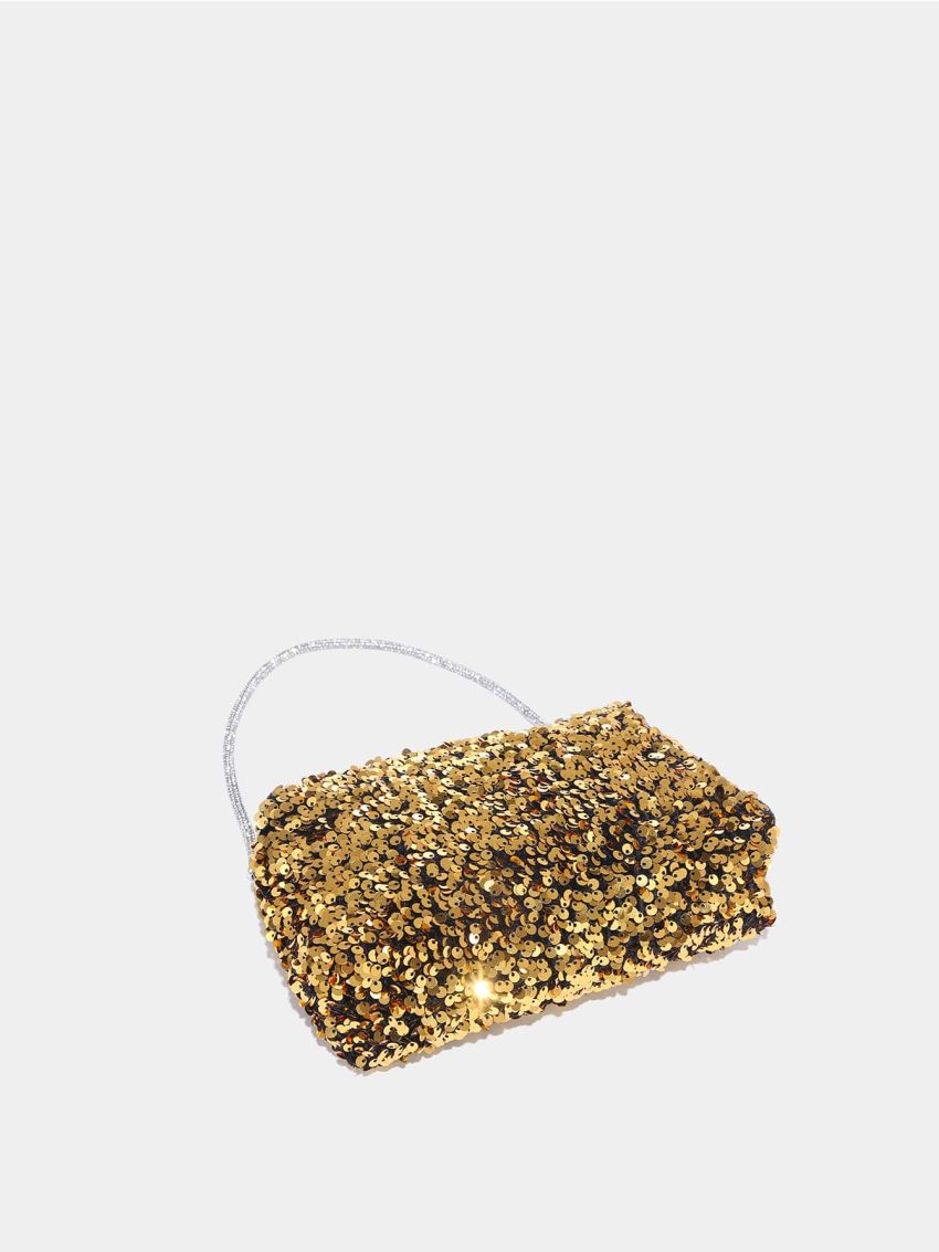 Mini Sequin Decor Chain Square Bag