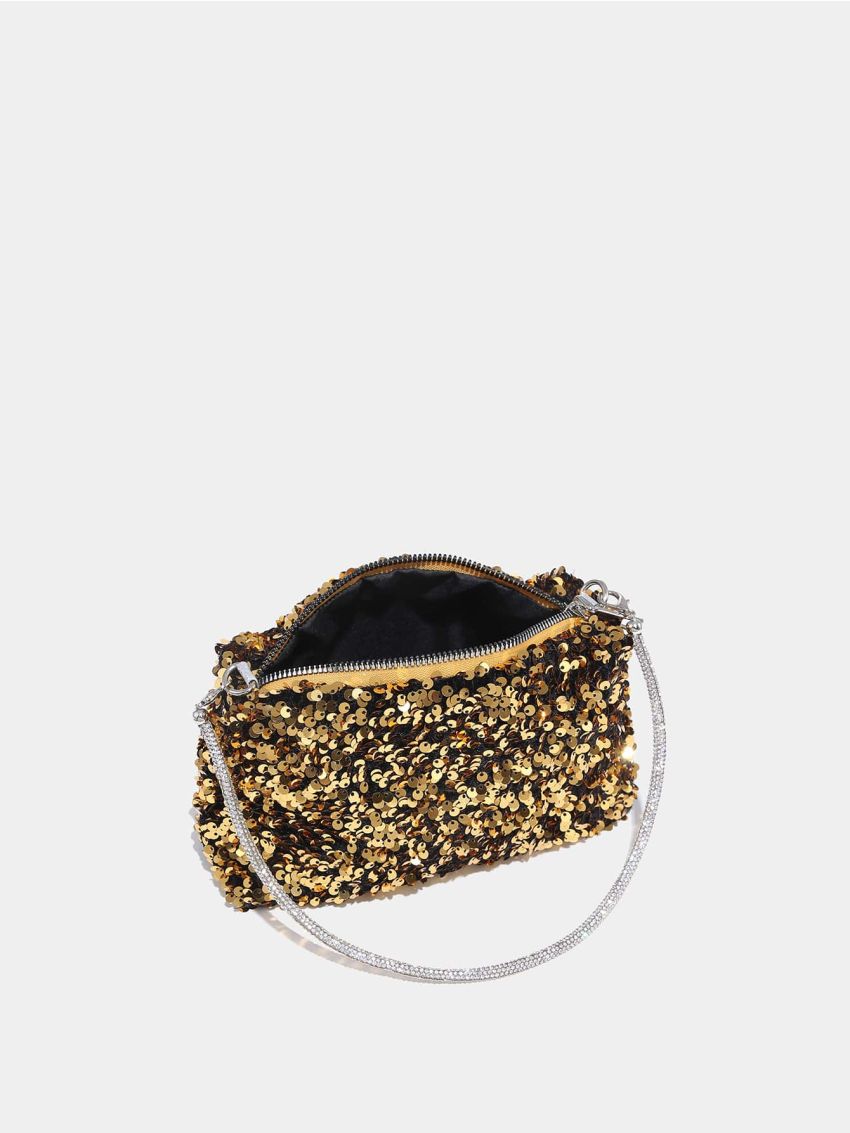 Mini Sequin Decor Chain Square Bag