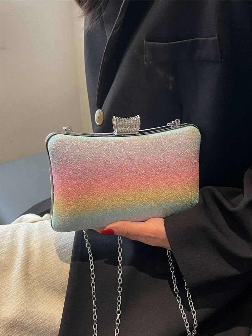 Mini Glitter & Rhinestone Decor Box Bag