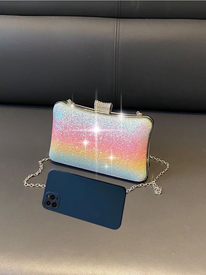 Mini Glitter & Rhinestone Decor Box Bag