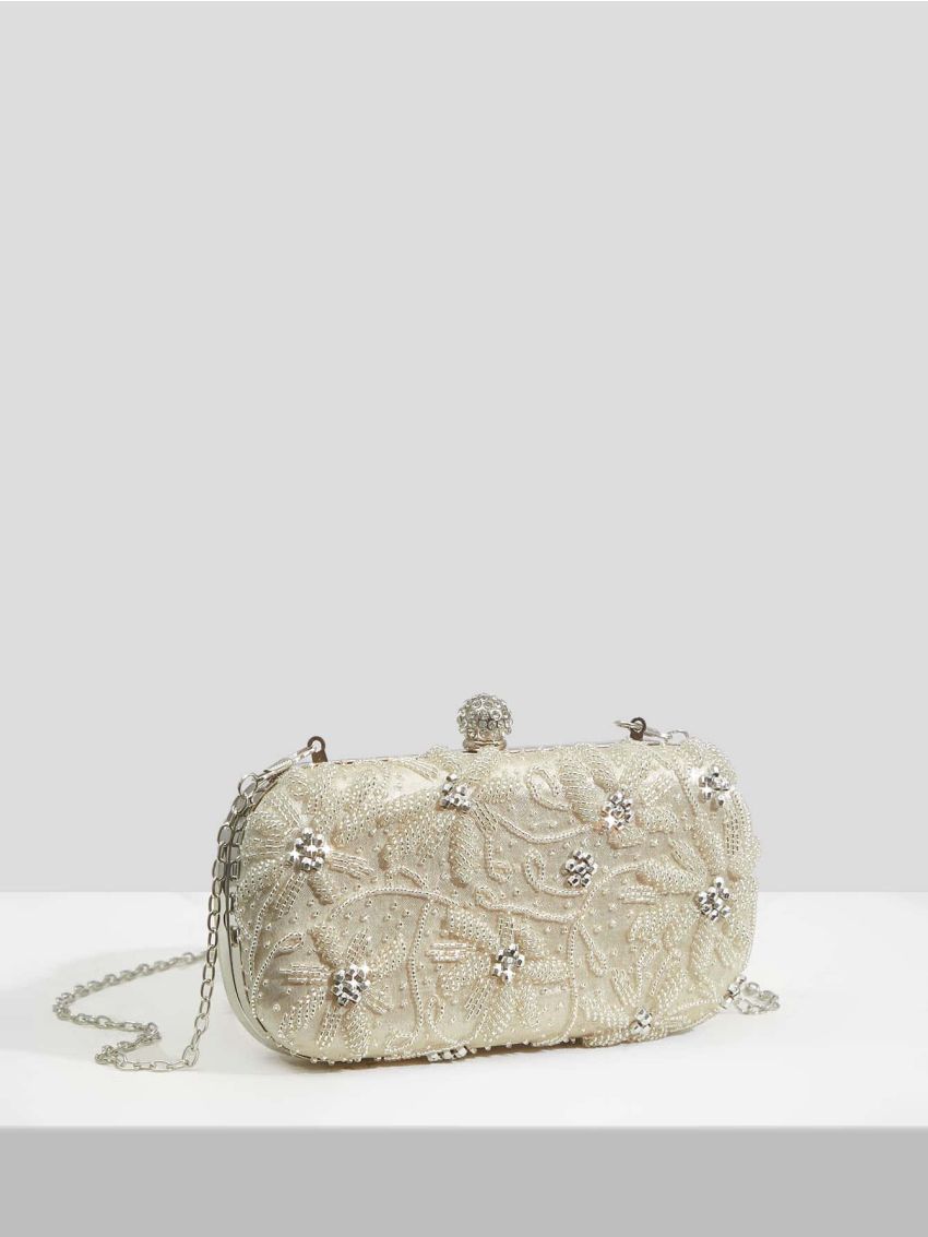 Mini Rhinestone Decor Chain Box Bag