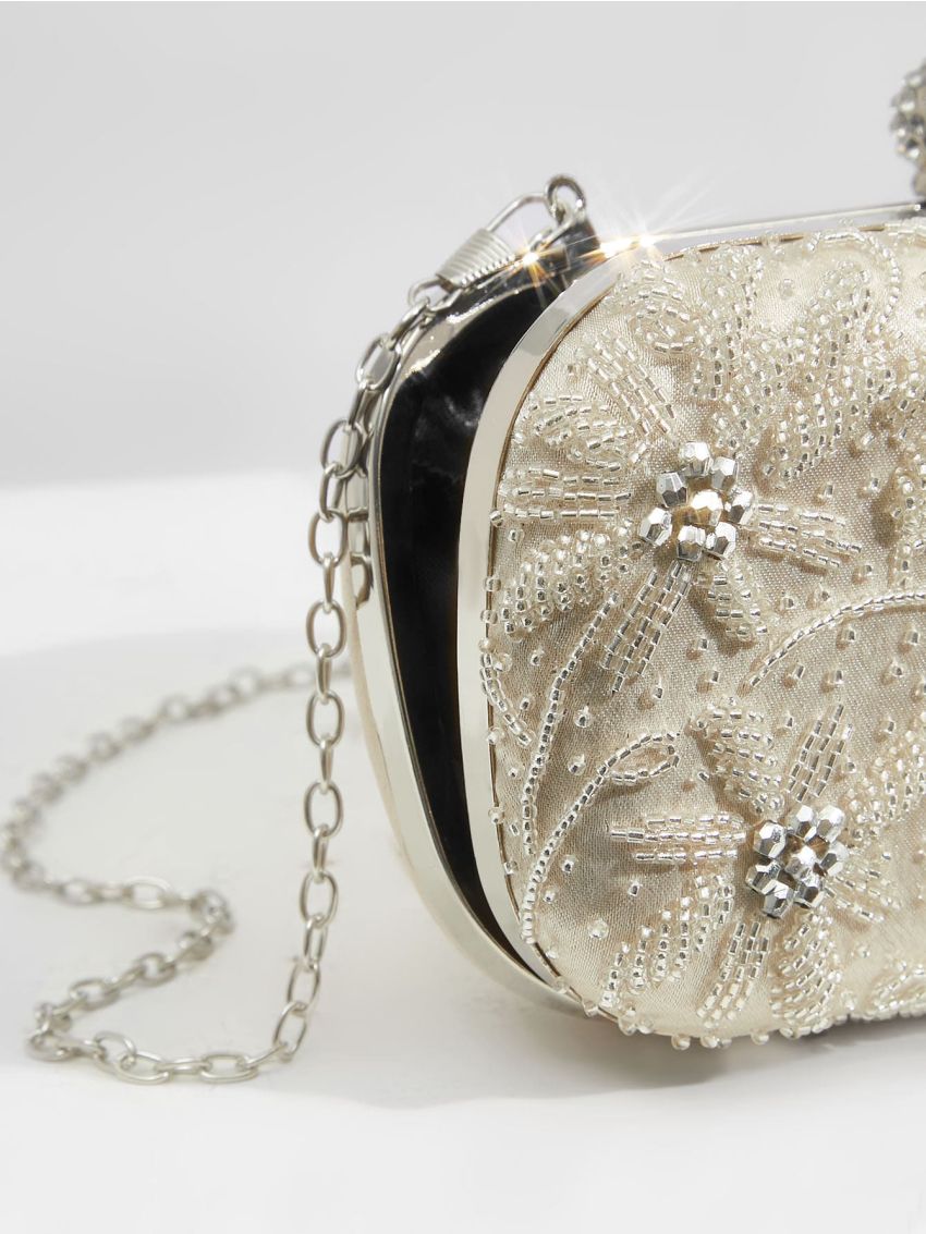 Mini Rhinestone Decor Chain Box Bag