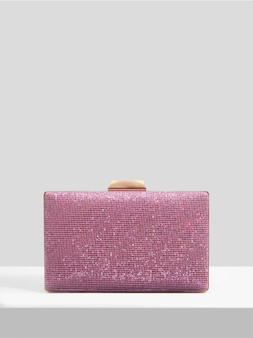Mini Glitter Metal Lock Box Bag