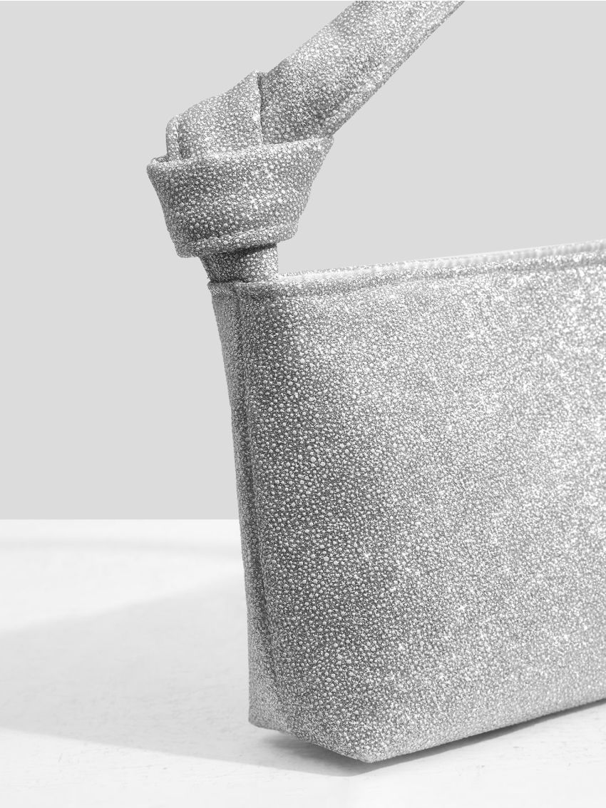 Mini Top Handle Glitter Square Bag