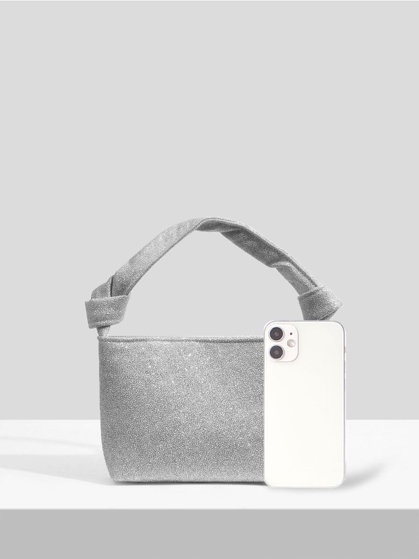Mini Top Handle Glitter Square Bag