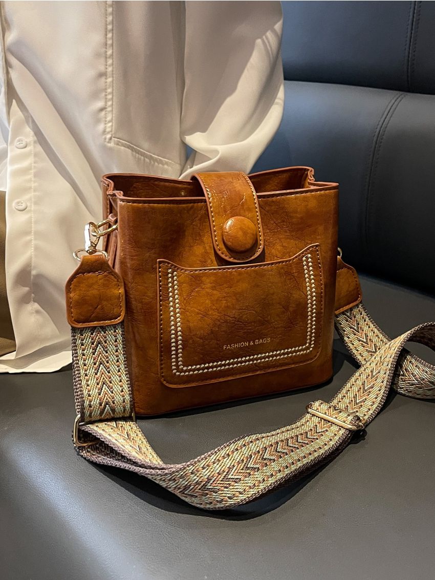 Mini Stitch Detail Square Bag