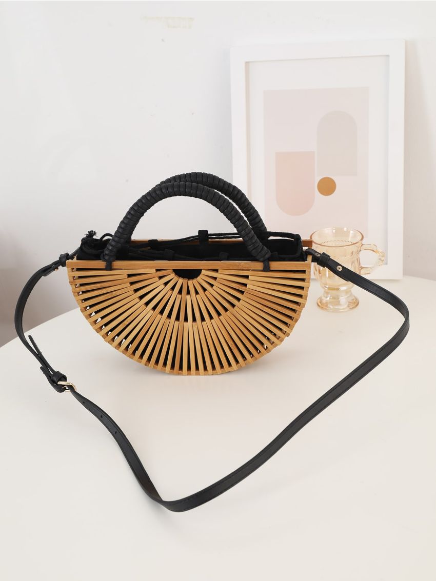 Hollow Out Design Saddle Bag With Inner Pouch