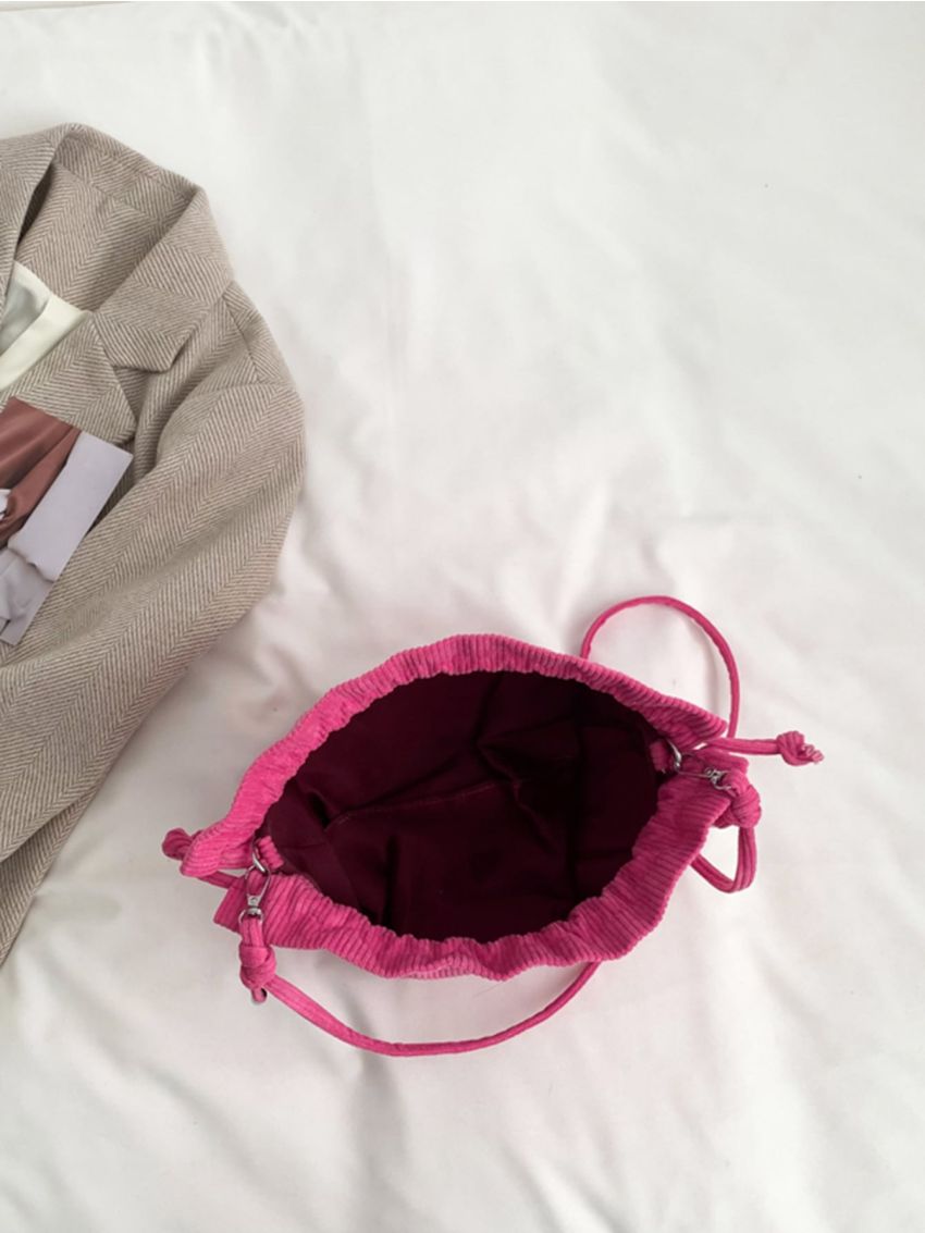 Mini Drawstring Design Bucket Bag