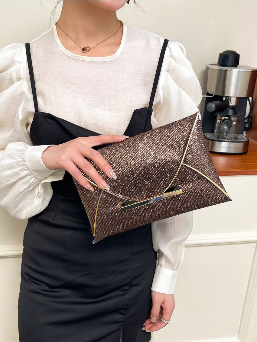 Glitter & Sequin Decor Square Bag