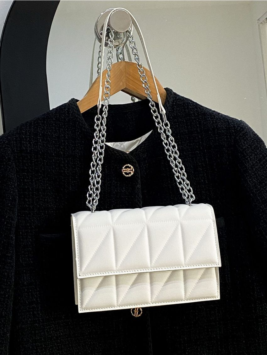 Quilted Flap Square Bag
