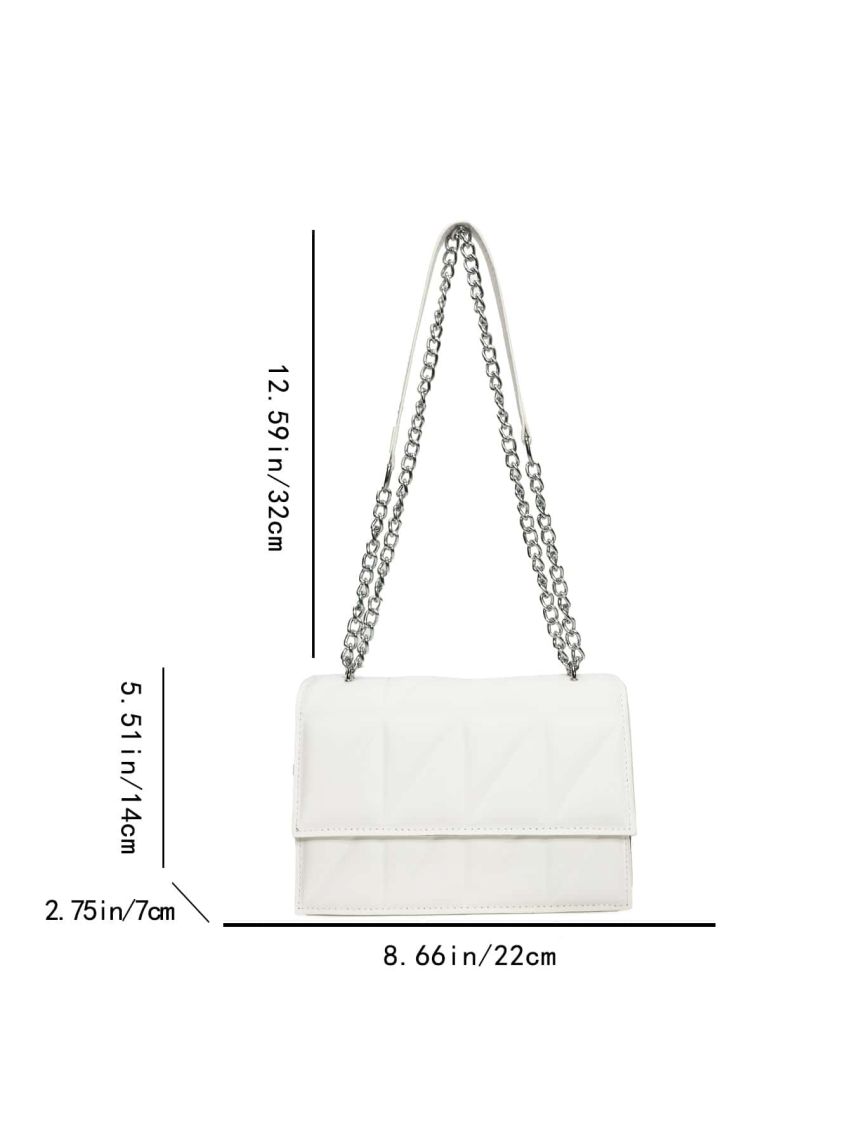 Quilted Flap Square Bag