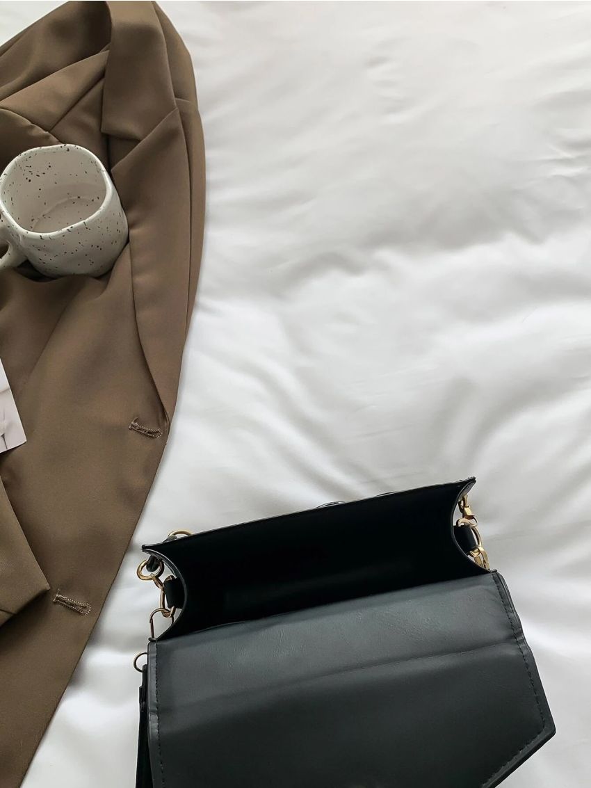 Mini Crocodile Embossed Square Bag