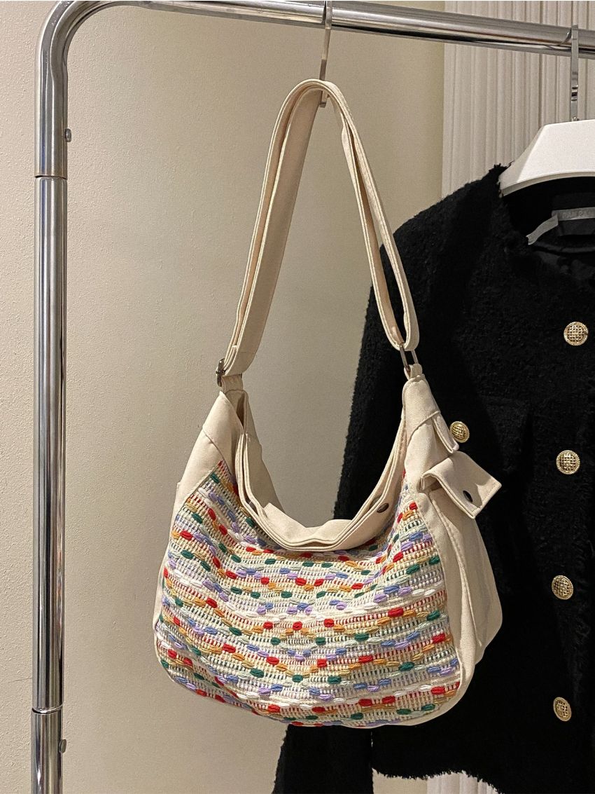 Color Block Hobo Bag