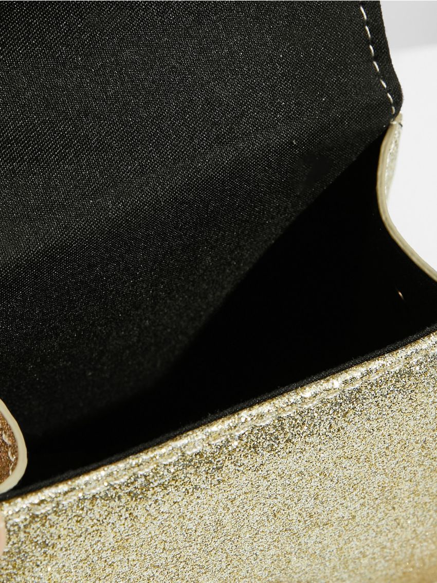 Mini Glitter & Sequin Decor Flap Square Bag