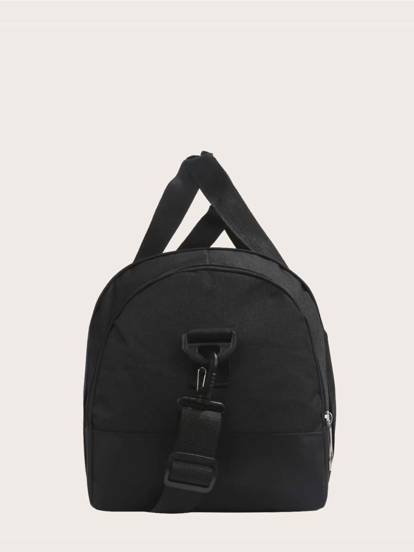 Men Letter Patch Decor Duffel Bag