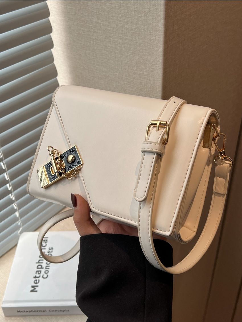 Mini Metal Decor Flap Square Bag