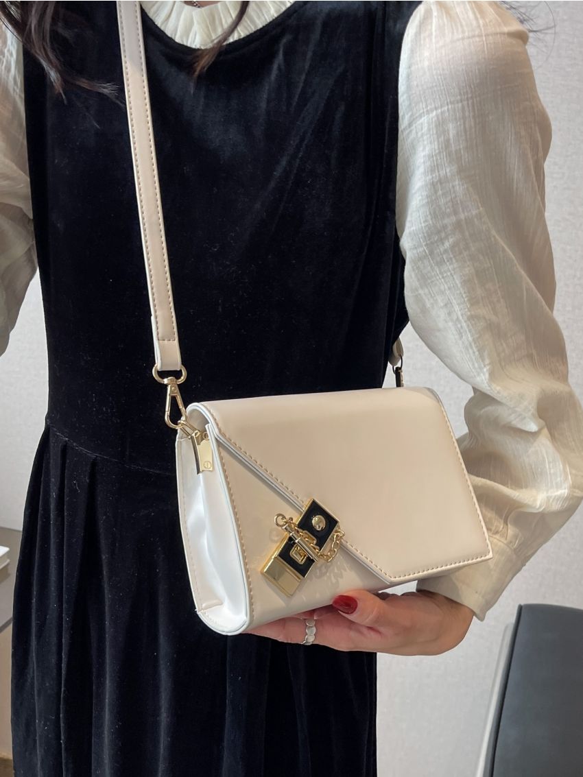 Mini Metal Decor Flap Square Bag