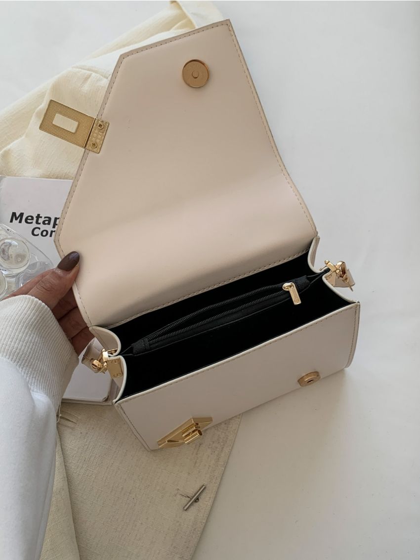 Mini Metal Decor Flap Square Bag