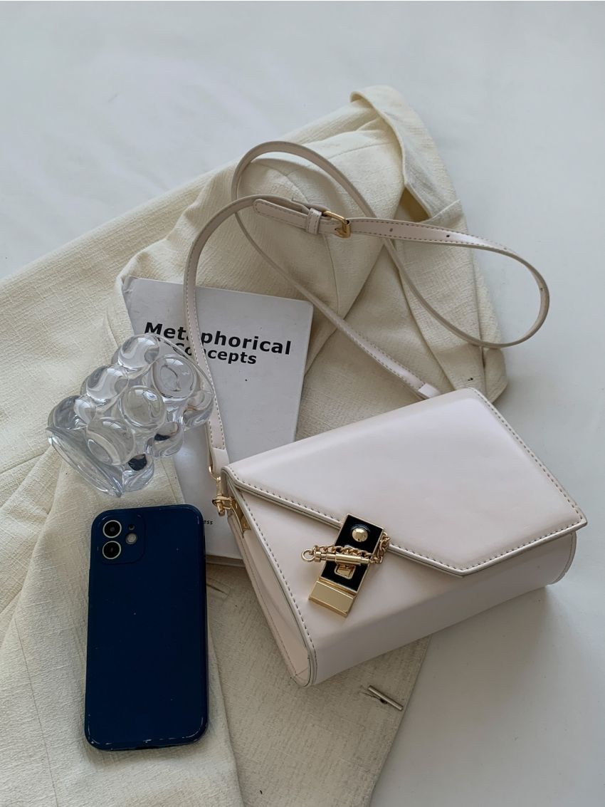 Mini Metal Decor Flap Square Bag