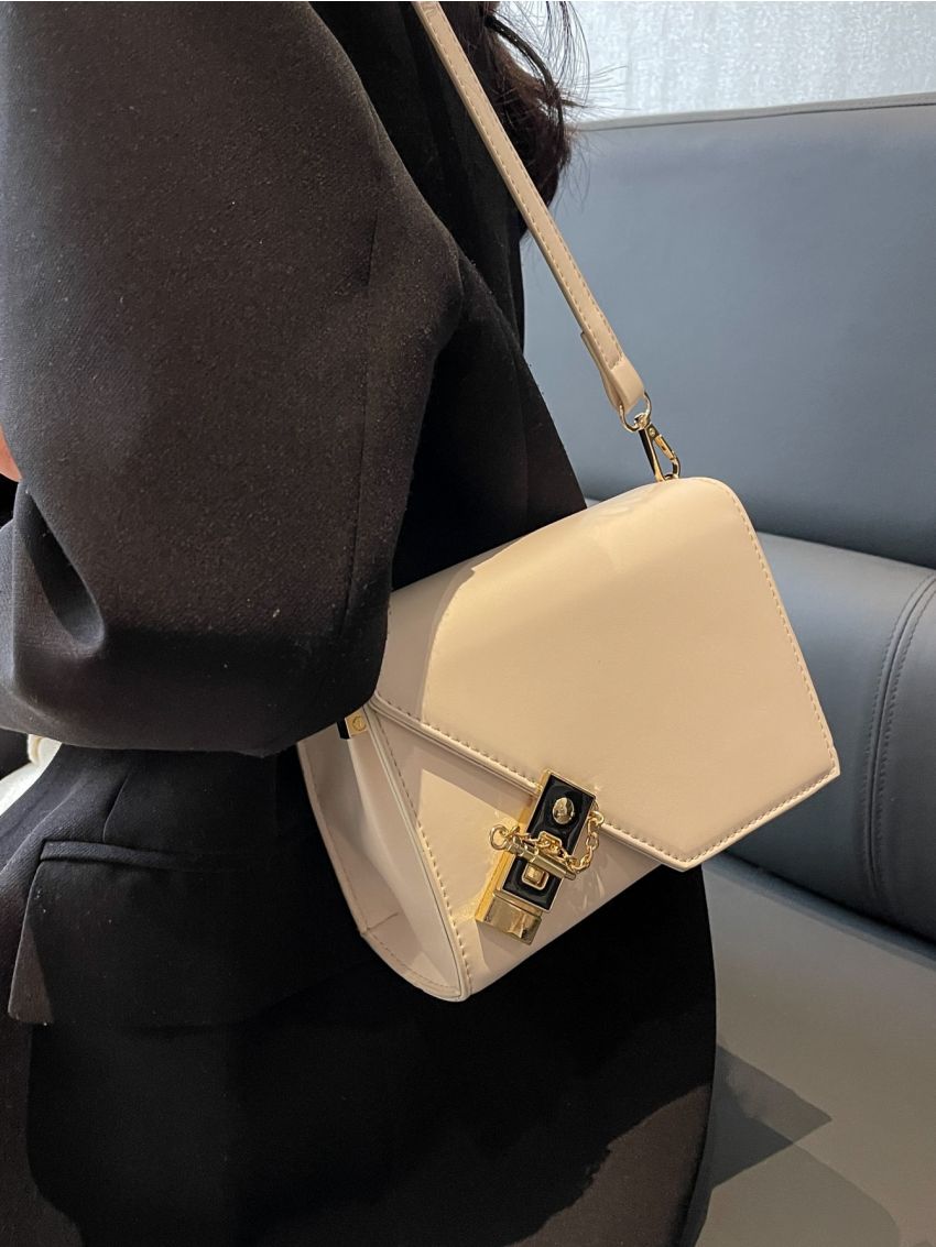 Mini Metal Decor Flap Square Bag