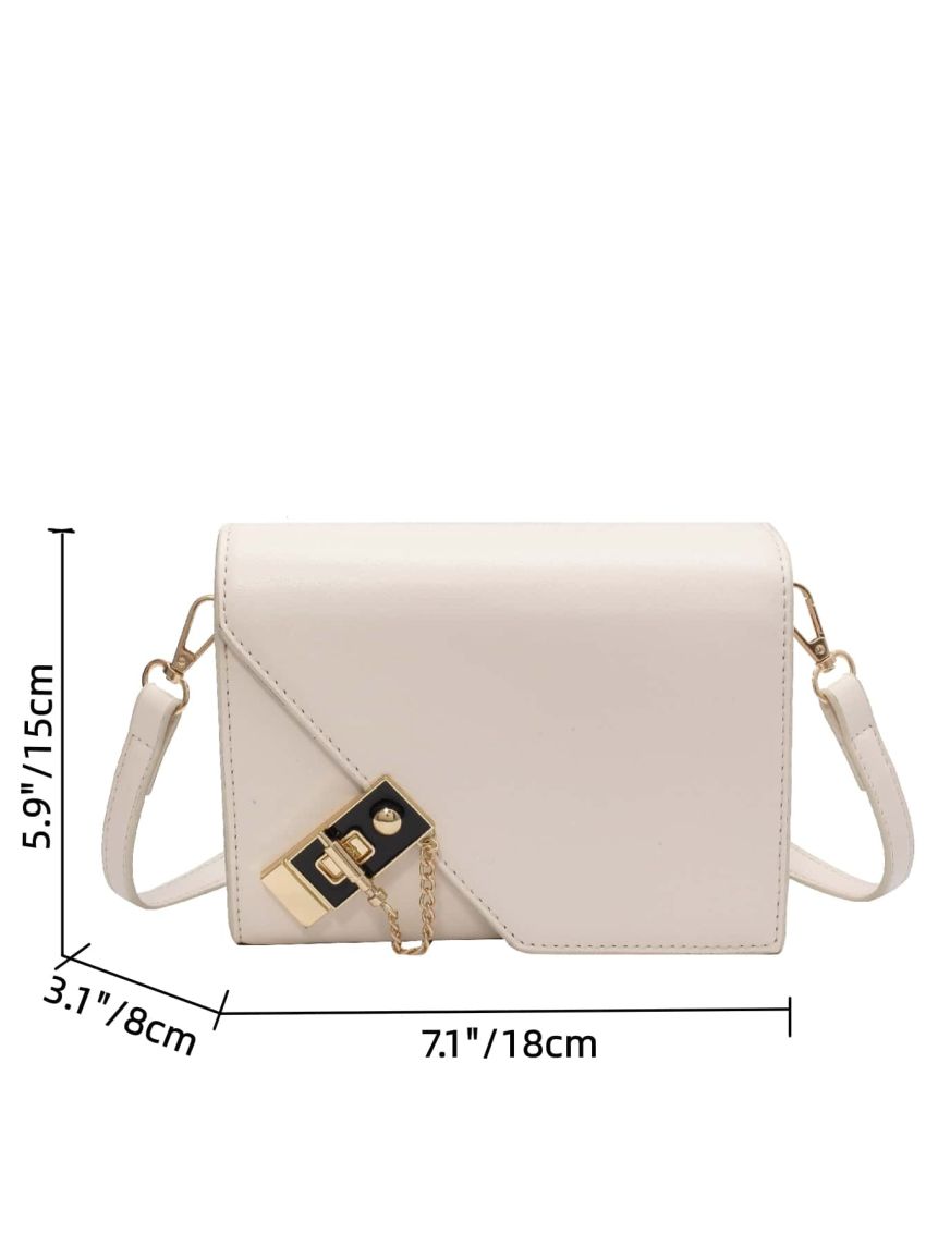 Mini Metal Decor Flap Square Bag