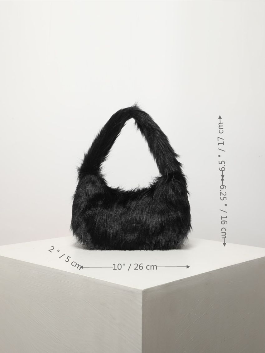 Minimalist Fluffy Hobo Bag